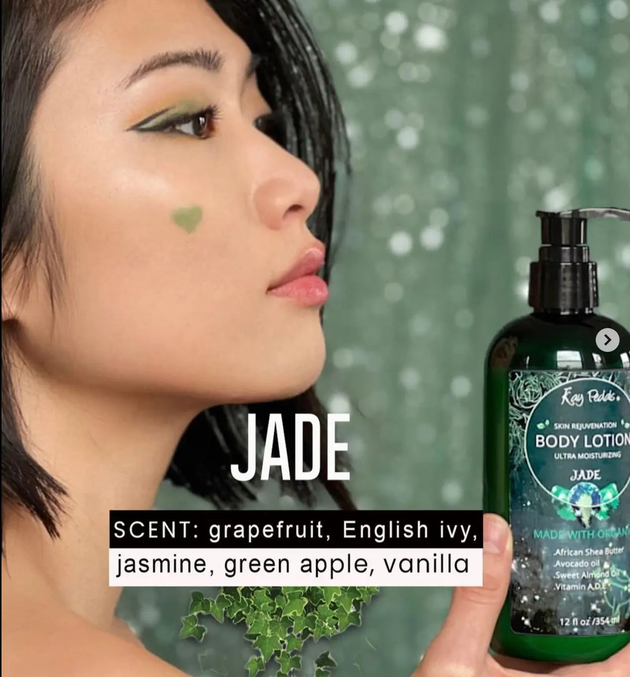 Jade Organic Body Lotion | Organic Body Cream | Shea Butter Lotion | Almond Body Lotion | Fragrance Lotion