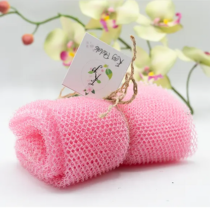 Kay Pedals  Mesh Sponge Exfoliating Back Scrub Long Shower Net Sponge
