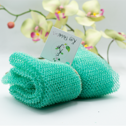 Kay Pedals  Mesh Sponge Exfoliating Back Scrub Long Shower Net Sponge